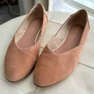 Toms tan pointed toe flats